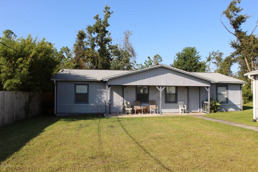 Freshly painted two bedroom, one bath apartment in quiet neighborhood. Equipped with range, refrigerator, dishwasher, and washer & dryer hook up. Lawn care, garbage & sewage included.  Vinyl plank and tile flooring. No Pets.