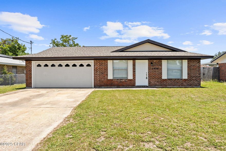 A Beautiful, all brick home in the heart of Panama City. Fantastic location, just minutes from Panam City Beach and 23rd St. This home has been completely renovated and ready for a family. Brand new roof in 2025. Luxury vinyl plank in the main spaces and new carpet in the bedrooms. Kitchen has new cabinetry, granite countertops, and a new stainless steel appliance package. Bathrooms are updated, as well as new lights and fixtures. 2 car garage and a fenced back yard. No flood zone and city utilities. Priced to sell! Schedule your visit today.