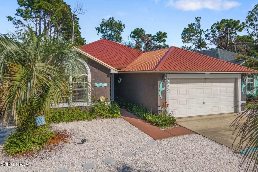 Back on market - and lower price to move quick! This rare 4 BR 2 BA primary house on the ever popular East End has everything you've been looking for AND a separate studio to produce income or host guests or MIL! Fantastic updates throughout including new flooring, low maintenance landscaping, new appliances & granite in kitchen, light fixtures, and a cool barn door in the master. The one-level split floor plan is perfect for families and anyone looking for the easy Florida lifestyle. Listing price includes the adorable furnished studio added in 2018 with a separate entrance. Rent for $1100 / month as long term or AirBnb it! If you are looking for an income producing property with a primary residence to house hack or to use as a MIL suite / guest house - this is it