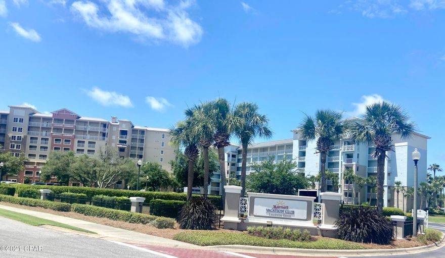 Beautiful 3 bed 2 bath, 2nd floor condo at The Grand in the  gated community of Bay Point. Split bedroom floor plan, each bedroom has a full bath and walk in closet. Kitchen has large island with white quartz  counter tops, white cabinets with soft closure, stainless appliances and pantry and opens to large living and dining.

Balcony, with access from living and master bedroom, has great views of the Grand Lagoon overlooking  the resort style pool.  Restaurants, post office as well as a 18-hole Jack Nicklaus design golf course and new marina under construction (expected completion 1/220 all located in community. Water, internet, basic cable, trash and use of pool, hot tub, fire pit, BBQ grills, and fitness facility. The community also features a tennis club (additional fees apply)