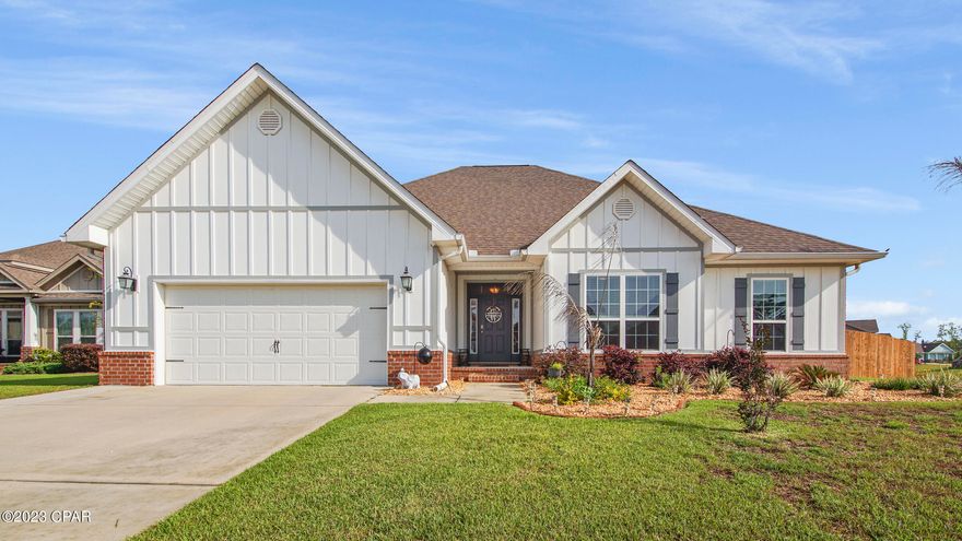 CURRENTLY UNDER CONTRACT, SELLER WILL CONSIDER BACKUP OFFERS. Absolutely stunning home in the premiere waterfront subdivision of Fanning Bayou. New roof 2023! As you walk in you'll immediately notice the beautiful wood floors, large foyer & spacious floor plan. The two custom barn doors leading to the sunroom/office will get your attention! Enjoy the spacious kitchen w/abundance of cabinetry, pantry, granite counter tops & eat-in dining area. The living room is big enough for a large sectional and additional furniture! The primary suite is huge & features a nice bathroom with two closets, soaker tub and tile shower. The 4 other bedrooms are spacious & feature an additional 2 full bathrooms located very close. Outside features a fully fenced back yard overlooking a pond & backed up to a wooded area (no neighbors behind you or on one side) and a screened in patio. Enjoy the communities resort style  pool, hot tub, playground or grill area. Only 22 miles to Tyndall AFB & 10 min to Lynn Haven. Located near a pubic boat launch that leads to North Bay and the Gulf. Or travel down the road to the public boat launch to Deep Point Lake.