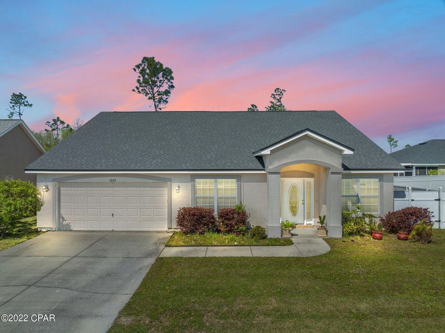 CURRENTLY UNDER CONTRACT, SELLER ACCEPTING BACKUP OFFERS! Welcome to the Hammocks, one of the nicest communities in the popular and family-oriented city of Lynn Haven. Lots of amenities and community events!  This subdivision features beautiful landscaping and ponds throughout on acres of nature preserves with wildlife! This wonderful home features a formal living room and den, large kitchen and beautiful architecture throughout. This large home has a split floor plan, vaulted ceilings, and a beautiful kitchen with new granite countertops and European style cabinets. The Master bedroom in-suite with double vanity, garden tub, water closet, and his and hers walk-in closets.  New Roof and AC.  This home is centrally located in Lynn Haven convenient to schools, shopping, and entertainment. Walking distance to Mosley High School and Bay Haven Charter Academy. A community with sidewalks, a gorgeous community pool, and streetlights. All measurements are approximate. Please verify if important.  Make your appointment to see this home today!