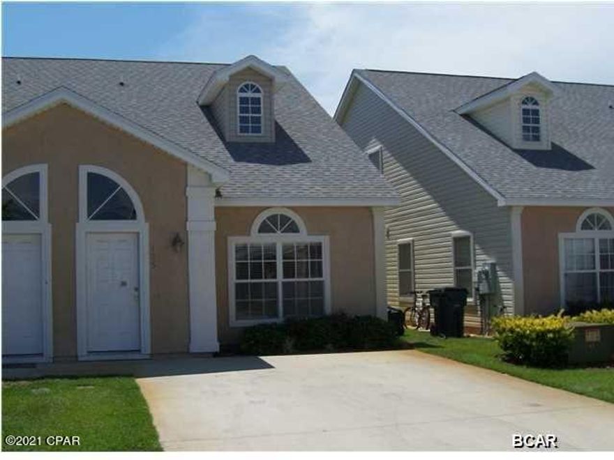 Fantastic Palm Cove Townhome!  This 3 bedroom 2.5 bath unit features tile floors down stairs, vaulted ceilings with the master bedroom and bath on the ground level.  Two large bedrooms upstairs with jack and jill bathroom.  The community features community pools, play ground and is a short walk or golf cart ride to the beach.