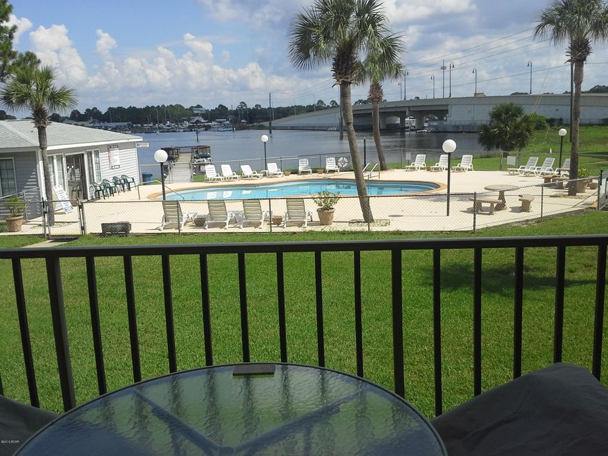 Treasure Cove is a very nice condo complex with great views of Grand Lagoon. Unit C104 has been beautifully remodeled with bamboo floors, trim and a completely renovated kitchen with new appliances. Gorgeous, gorgeous unit. The view of Grand Lagoon from the unit can not get much better. All appliances included in the sale except for washer/dryer.