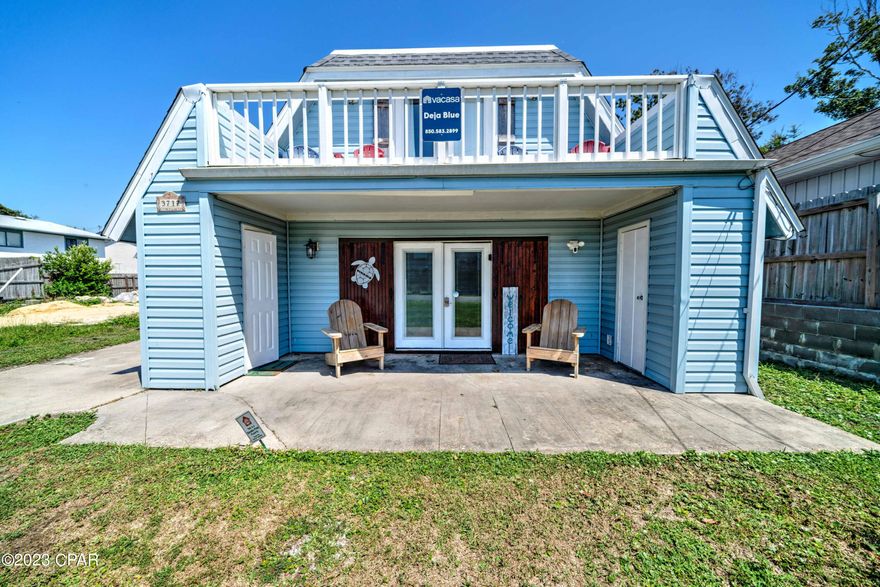 Drastic and I mean drastic price reduction to an amazing price!! Short term rental opportunity on a beach house with no HOA fees. Golf cart ride or a leisurely stroll to the Beach. WOW!! I should say no more!! Three bedroom home with primary bedroom on the main level with updated bathroom. Very spacious Living and Dining room combination adjoining and completely opened to the kitchen. Kitchen includes all of the appliances and look at all of the newer and impressive cabinets and granite counter tops! Notice the coolest laundry room. There is room for more sleeping quarters. Tiled floors on the main level and luxury vinyl planks upstairs. There are two additional bedrooms and nicely appointed bath and stand up shower upstairs. Don't you love the open walkway from the two bedroom upstairs and the light coming from the french doors from one of the bedrooms. And to cap it all off, there is an upstairs balcony from one of the bedrooms! You are so convenient to the boat ramp onto the Lagoon! Fenced backyard, single carport, and room to also park a boat or small RV! Very nices size backyard with privacy fence! Home sold partially furnished for seller wants a few pieces of furniture. Seller will be painting the pink trim back to white unless you want it like it is!! This home surely has it all!