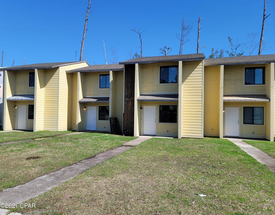 Quadraplex that has been remodeled. All units are 2 bedroom/2 bath. Hardi siding on front, new interior paint, new exterior doors, new windows, new carpet, new LVP flooring, new kitchen cabinets and appliances , new hot water heaters and new roof. 2 units have new A/C and 2 are newer A/C units.