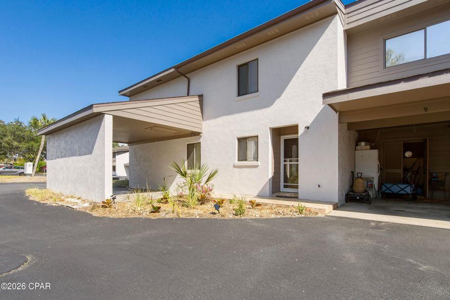 This updated 2-bedroom, 2.5-bath condo offers beautiful views of the lagoon and a comfortable, move-in-ready feel. Inside, you'll find fresh paint, updated cabinets and countertops, new appliances, and updated flooring throughout. The living and dining areas sit right off the kitchen, creating an open layout with great water views.
The main level includes the living space, a half bath, laundry area, covered parking, and a covered back porch--perfect for relaxing facing your private view of the Lagoon. Upstairs, the primary bedroom has its own private bath and a balcony overlooking the lagoon, while the guest bedroom also has its own full bath.
Palisades offers great amenities, including a pool, community room, tennis courts, and access to a dock with boat slips. Whether you're looking for a second home, a place to retire, or something low-maintenance, this one checks all the boxes without the upkeep of a yard.