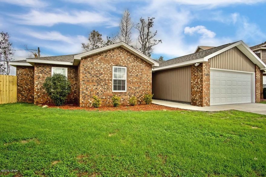 MOVE IN READY!!! This immaculate 4 bedroom, 2 bathroom home will be perfect for anyone looking to live in Lynn Haven. This newer home features a split bedroom style floor plan with tile flooring and new carpet. Extra touches include high ceilings, stainless appliances, walk in pantry, coat closet at foyer, breakfast bar with pendant lighting, tray ceiling & walk in closet in master suite, tall vanities, sprinkler system on separate irrigation meter, attached double car garage, and low maintenance brick & vinyl siding. New roof, new privacy fence, sits at the end of a quiet cul-de-sac on one of the larger lots in the neighborhood but small enough to easily maintain. Short drive to the bay, water park, shopping & dining. Turn the k