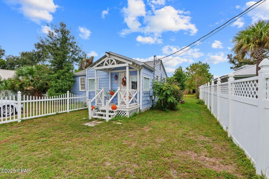 Prime commercial opportunity in historic St. Andrews with excellent Hwy 98 visibility and a daily traffic count of over 42,000 vehicles (for 2024). Zoned Neighborhood General, this property offers flexibility for both residential and light commercial use, ideal for a professional office, small business, Airbnb, or live/work setup. Neighboring businesses include a law office and health facility, adding to the professional appeal of the area.

Welcome to 1709 Cincinnati Ave, a beautifully updated 2BR, 2BA 1941 Florida cottage with abundant charm and modern upgrades. Renovated in 2019 with a new roof and HVAC, this property features original hardwood floors, an updated kitchen and baths, and an enclosed entertaining area filled with natural light. The layout offers two flexible living spaces easily reimagined as a lobby or client area, while the bedrooms provide private office options with a guest bath off the main room and a private bath down the hall.

Located just two blocks from Lake Huntington with public boat access to St. Andrews Bay and the Gulf, and a short walk to the shops and restaurants of Historic St. Andrews. Only 15 minutes to the Gulf's white-sand beaches, 8 minutes to the Naval Base, and 26 minutes to Tyndall AFB.

The fenced backyard provides ample space for parking, outdoor use, or even a second structure, ideal for business expansion or additional residential space. This property offers exceptional visibility, charm, and adaptability, perfect for the savvy buyer seeking a prime St. Andrews address with both business and lifestyle potential.