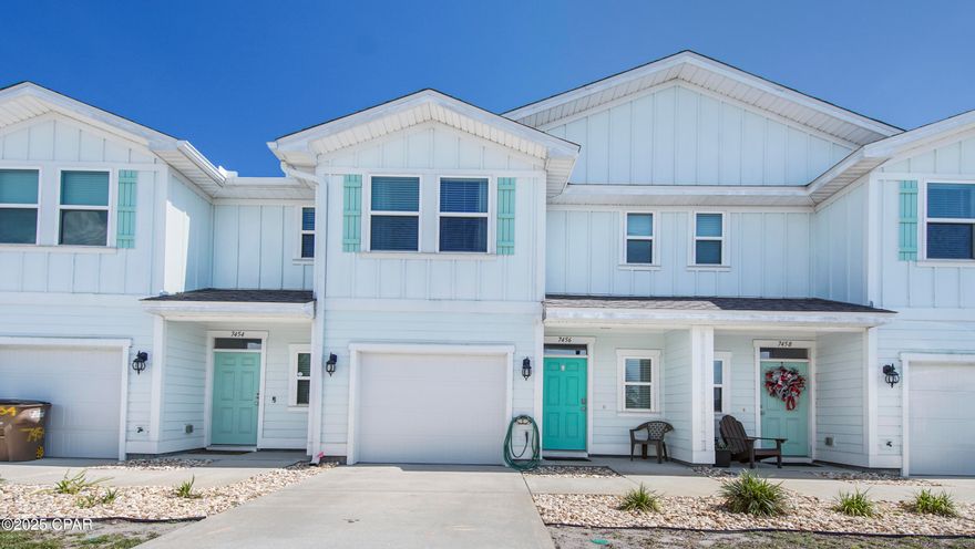 Step into this nice townhome that's pet-friendly and comes with a dazzling community pool. Experience the hassle-free lifestyle of Hathaway Townhomes, where yard and trash services are included in the rent! Inside, bask in the luxury of vinyl plank flooring and a roomy layout. Downstairs, a grand kitchen with granite countertops, stainless steel appliances, a massive living room with a dining area, and a convenient half bath. Upstairs, an extra-large master suite with a cozy bathroom featuring double sinks, walk-in shower, and linen storage. The other side boasts a laundry room with a full-size washer and dryer, a spacious full bathroom, and two bedrooms with decent-sized closets. This gem is just minutes away from the Navy Base, Gulf Coast State College, beach, dining, shopping and Pier Park.