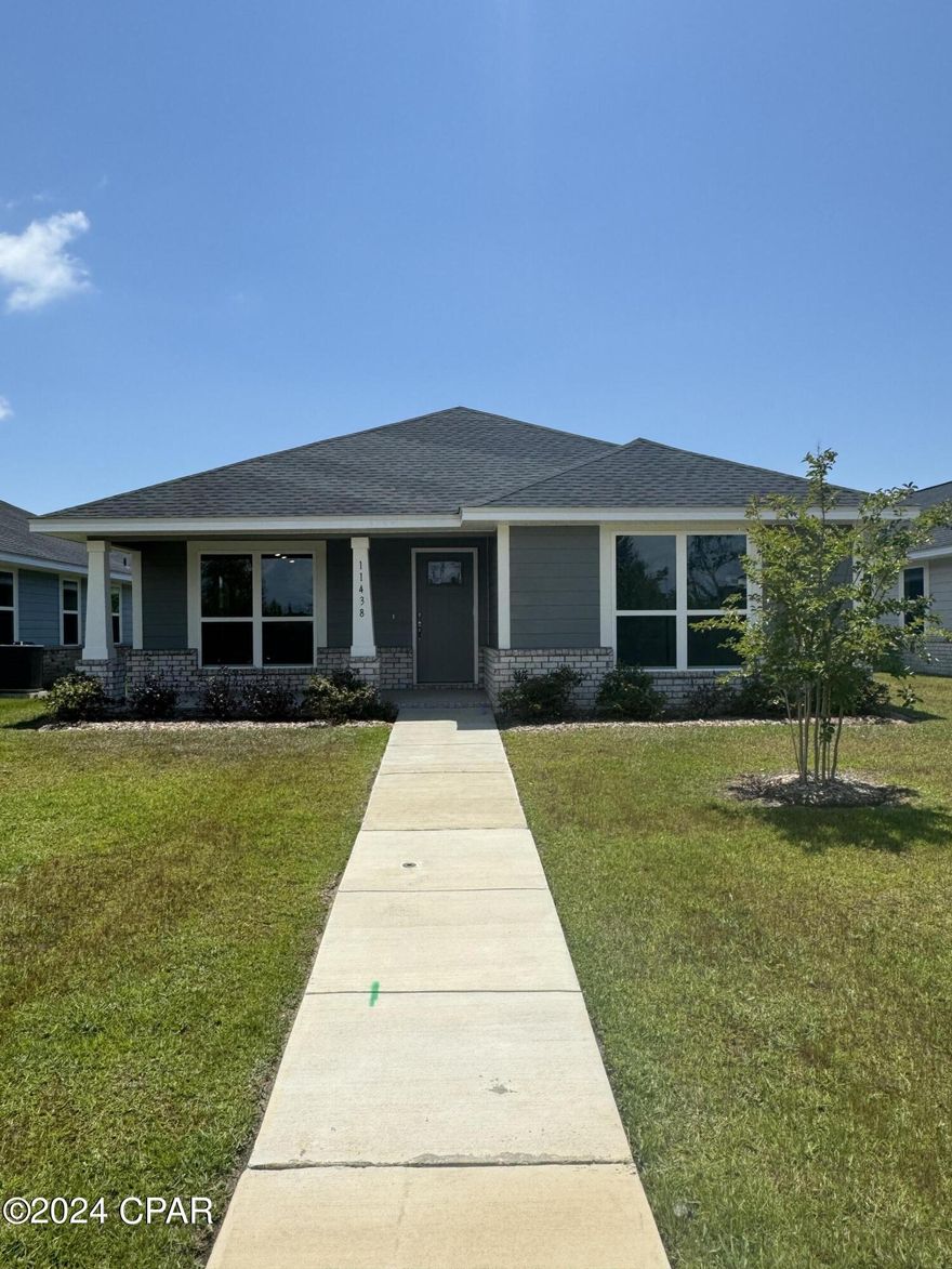 MOVE IN READY!! Our 1720 floor plan offers 3 bedrooms, 2 baths. The price includes granite countertops, CoreTec Pro Plus flooring, a sprinkler system, and a rear-load two car garage. Come Experience The Difference with Adams Homes! Seller pays closing costs when using one of our preferred lenders. Enjoy Florida's great outdoors by calling this peaceful waterfront community home. From kayaking and fishing, to boating East Bay can accommodate it all. With beautiful intracoastal views this community is just 20 minutes from Tyndall AFB, 37 minutes to Mexico Beach, or a short boat ride to Shell Island.