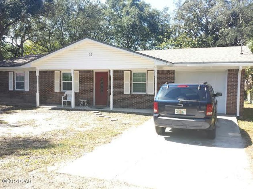 Newly renovated fisherman's paradise! Just steps from East Bay and the Tyndall bridge this home is a great buy! Boat ramp to the open bay just down the street! New roof, windows, kitchen cabinets, counter tops, appliances, ceiling fans,french doors, light fixtures, paint and carpet! This home has 3 bedrooms 2 baths and is priced to sell. All brick with a very large fenced in yard. Hurry!