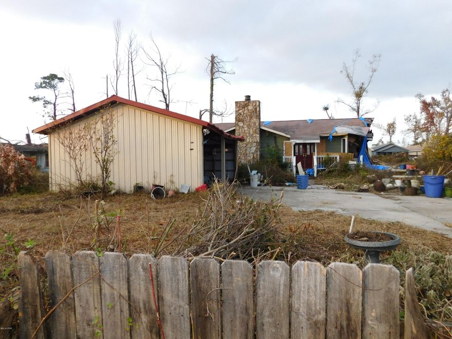 Attention Investors! This is a 3 bedroom 1.5 bath home that was heavily damaged during the storm on a nice size lot close to Tyndall Air Force Base and Eastern Shipbuilding. Tear down or fix up. BRING ALL OFFERS.