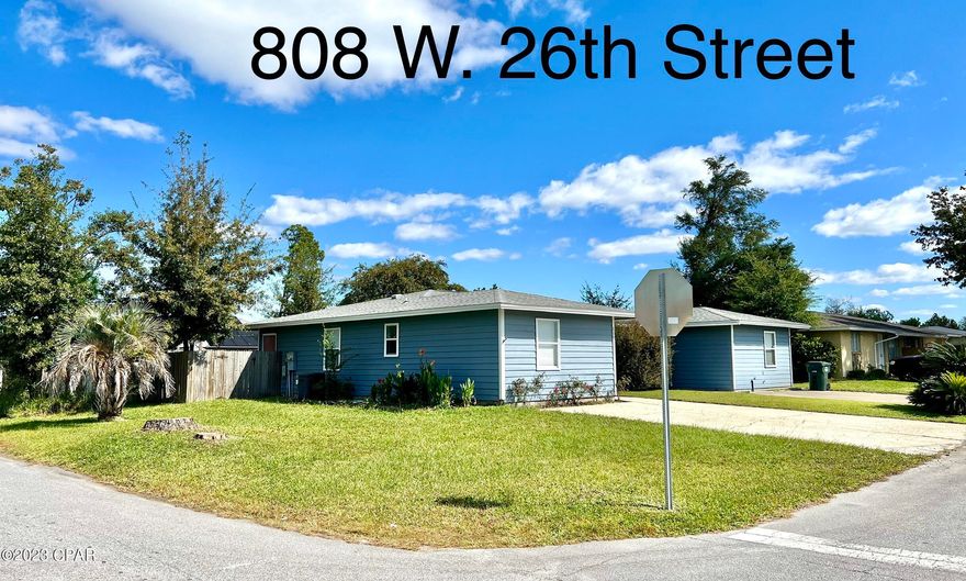 'CURRENTLY UNDER CONTRACT, SELLER WILL CONSIDER BACKUP OFFERS'     Attention First Time Home Buyers and Investors..MUST SEE this charming 3 Bedroom/2 Full Bath 1,240 sq ft. home located in desirable Lynn Haven. It is TURN KEY & MOVE IN READY!!!  This is an attached single family home (duplex) that sits on spacious Corner Lot. Home has a wood privacy fence along with a concrete patio, and an attached outdoor storage room. Inside has split floor plan with LVP flooring in the main areas and carpet in the bedrooms. The kitchen has nice stainless steel appliances and connects with the inside laundry and dinning area. Both laundry and dinning areas looks out onto the patio with a lot of natural light. The interior has been recently painted interior. Newer water heater, new HVAC in 2019. Vanities and fixtures have been upgraded in both bathrooms as well as flooring. It is truly a great place to own or to have as an investment property that is walking distance to shopping, restaurants and this home has no HOA fees to worry about.  *Agent is related to owner of property