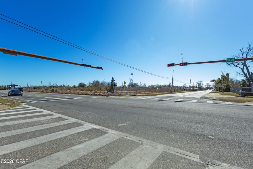 3.5± Acre Prime Corner Development Site | Approved Storage DO | Hwy 22 - Callaway Area

Outstanding development opportunity at 6822 Hwy 22, featuring a highly visible 3.5± acre corner lot with strong frontage and excellent access along a well-traveled corridor. This site-ready parcel includes an approved Development Order (DO) for self-storage, significantly reducing entitlement risk and allowing a buyer to move directly toward construction.

The property has already been cleared and root-raked, saving substantial time and upfront costs. Site drawings and engineering are complete and in hand, providing a smooth transition from acquisition to development.

Located in a high-growth area near Tyndall Air Force Base, which has seen continued expansion and new housing development since 2018, this site benefits from increasing demand drivers. While the City of Callaway currently has a moratorium on new storage facilities, this property is located on Bay County land, where storage development is permitted, making it a rare and valuable opportunity.

The approved Development Order was designed to maximize land use, but the building sizes and layout are flexible. The site plan demonstrates maximum allowable utilization; however, a buyer may scale the project down, modify building sizes, or develop in phases as desired. The approved impervious area provides a wide range of options, offering an open canvas for investors, builders, or owner-operators.

With approvals, environmental studies, and site prep already completed, this property removes many of the typical development hurdles and is ideal for those seeking a shovel-ready self-storage project in a growing market.