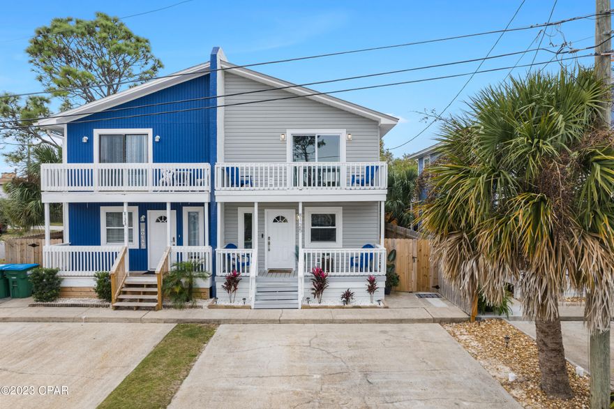 Welcome to Nautical Nights, a completely furnished, turnkey vacation rental that has been fully remodeled in early 2022 with modern yet beachy vibes and more amenities than you can count! Just a short 5 min walk to the beach! Consisting of 3 bedrooms, 2 baths, an outdoor shower, multiple balconies, privately fenced backyard as well as all new stainless appliances, granite countertops, LVP flooring, a brand new HVAC system inside and out, new siding/ soffit/ fascia, and much more. Brand new Hurricane windows installed last year to help keep the insurance premium low as well as the metal roof. Home has been converted to city sewer, no septic costs/ issues to deal with. As a preventative measure Sentricon bait system was also installed.
This property is fully turnkey and ready for you to take over. With a trailing 12 month YOY gross income of $72,153.53 (as of the time of listing). No HOA fees! As this is a currently operating vacation home, reach out for current YTD income as well as upcoming 2023 income/ bookings, as it is subject to change daily. All appliances, furnishings, amenities, kitchenware, beach gear etc. convey, including the extra supplies on hand in the owner's closet. Don't miss out!
Recent 4pt/ wind mitigation and survey available for qualified buyers.
Property is listed on multiple OTA's but you can view the current listing/ reviews on Airbnb As this home is a live vacation rental, please do not approach without a confirmed appointment. Current owner will help transition buyer to take over upcoming bookings/ current systems if desired.