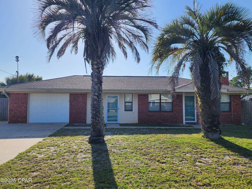 3 bedroom, 2 bath home within walking distance to the beach. This brick home features open living/dining area with wood burning fireplace, stainless steel appliances, bonus room for 2nd living room or office and garage. Shed does not convey with the property. TV's and lawn equipment are AS IS. Property is on septic system. Fenced back yard. Sprinkler system is nonoperational. 1 small dog under 20 lbs. $250 pet deposit/$25 month pet rent.