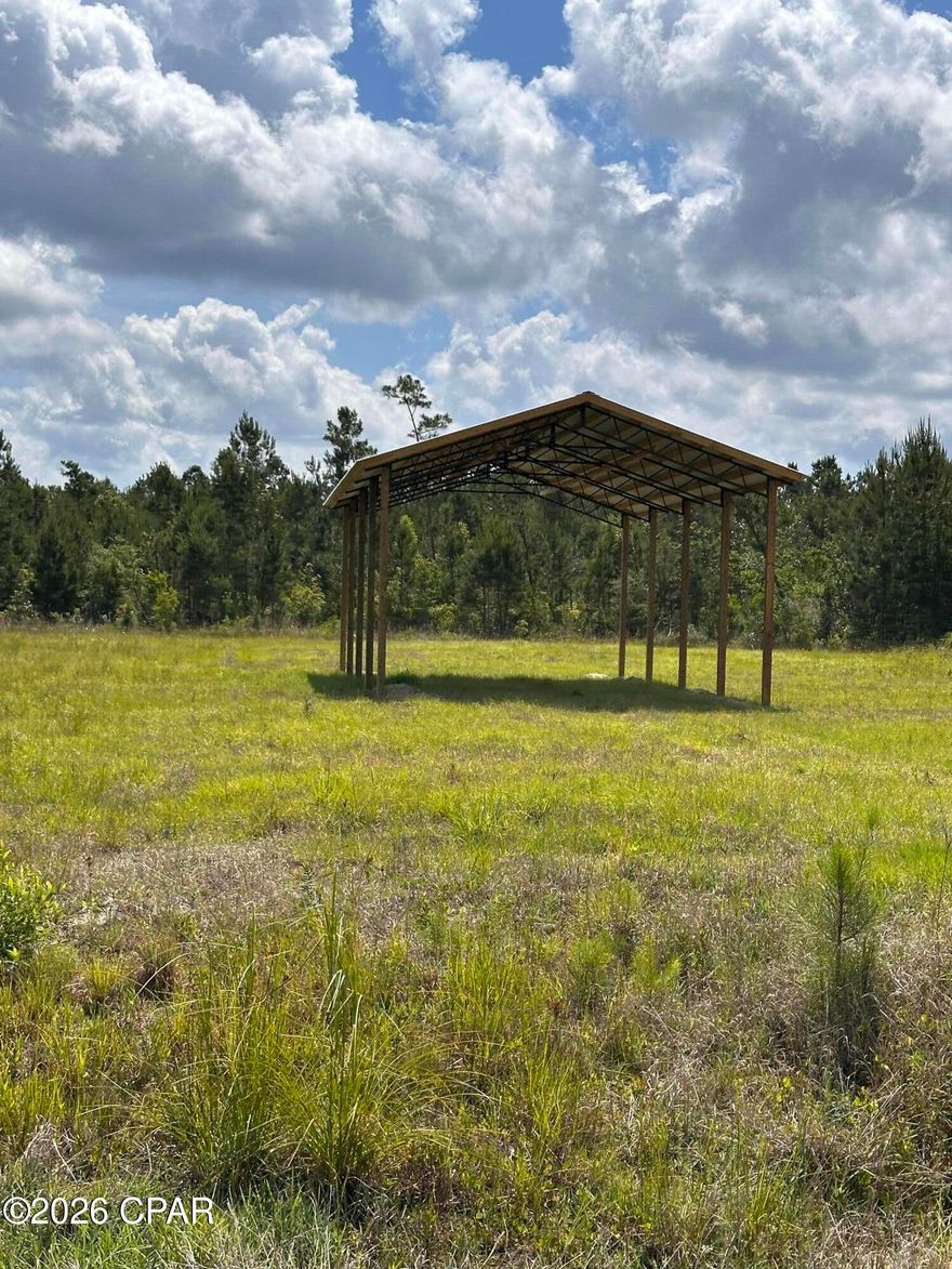 Discover this beautiful  lot on the scenic Jarrett Daniels Highway. Property has a new 24x48 Pole Barn. With 65 loads of dirt already in place, bladed, and build ready, the groundwork is done and waiting for your vision. Just minutes from Mexico Beach, local creeks and the Intracoastal Waterway, this location offers the perfect balance of country living and coastal convenience. Whether you're dreaming of a camp getaway or building your forever home, this property is a fantastic opportunity. Great location, there's not a lot of property that comes available in this area. Don't miss it. Call today!