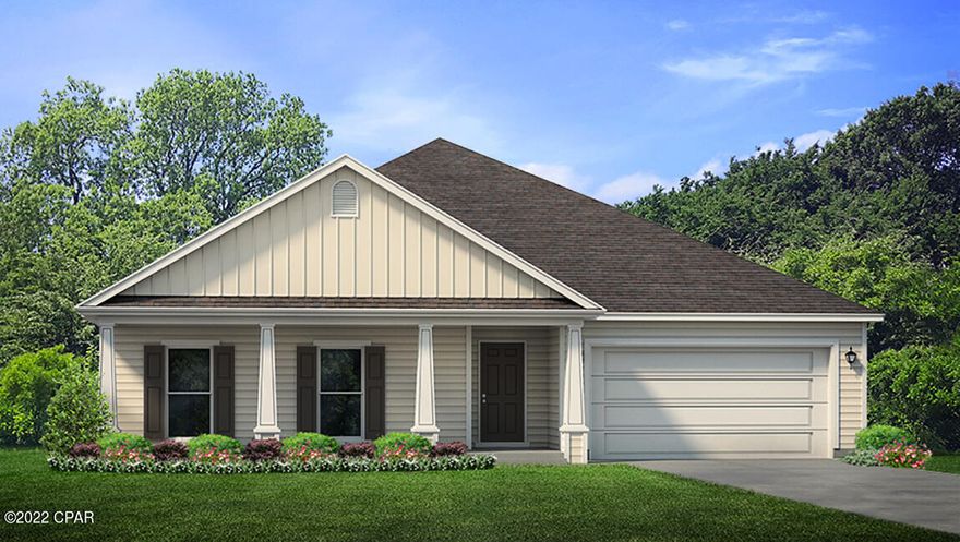 This beautiful two-story Azalea floor plan is a spacious 4 bedroom, 3 Â½ bath, 2 car garage home that features a large game room on the 2nd floor. Interior features include luxury vinyl plank flooring throughout, excluding the bedrooms, second floor, and stairs which have carpet. The kitchen has stained cabinetry, a large breakfast bar and granite counter tops with undermount sinks in the kitchen and the bath. This home also features Stainless Steel Whirlpool appliances which include a free-standing smooth top range, dishwasher and microwave. Bedroom 1 is located on the first floor that features a walk-in closet and a bath. This home comes standard with a Smart Home Technology package which includes a KwikSet keyless entry, Skybell doorbell, automated front porch lighting, an Echo Dot device, and Quolsys touch panel which can be integrated to control your lighting, thermostat, front door and so much more.

This home is being constructed with the Zip Sheathing system, providing greater protection than a traditional housewrap from damages due to wind, rain, and extreme weather. A builder 10-year structural warranty is also included.

Pictures may be of similar, but not necessarily of subject property, including exterior and interior colors.