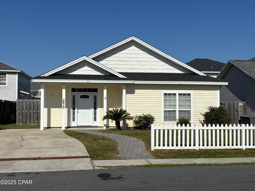 Available Now! Come see this cute, clean and cozy 3 bedroom 2 bath. Large master bedroom with walk in closet. New paint. New A/C. Fresh and inviting. No pets please.