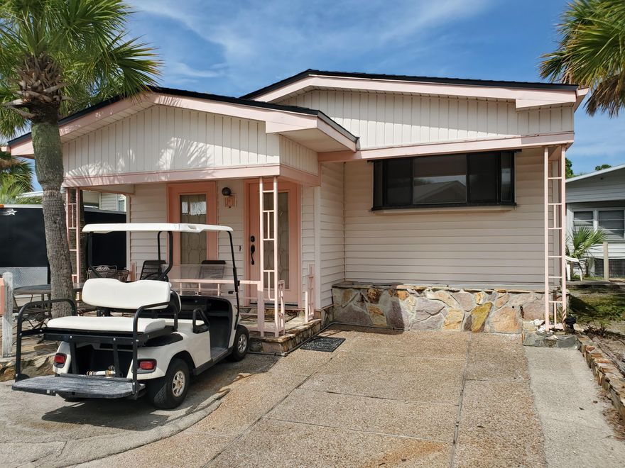 Check out this amazing 1/1 in sought after Venture Out. This exceptional unit features an expansive living area with elevated ceilings. 

Step up into the Dinning area to find a good sized kitchen. The bathroom is large and features a tub shower combo and large vanity. The bedroom is large as well, with ample closet space.  Venture Out is highly sought after community on East End PCB. That welcomes short and long term Rentals. The amenities of this golf cart community include, a Gulf Front Pool, a Bay front Pool, tennis courts, basketball courts, shuffleboard, Picnic areas, Boat ramp and dock, fishing pier, playground, a fishing pier, and 24 hr security.  You do not want to miss this exceptional opportunity. Contact an agent today to schedule your private tour.