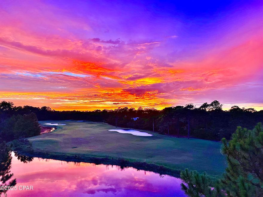 Nestled within the serene confines of St. James Bay Golf Resort in Franklin County, Florida, this spacious 1,685 sq ft penthouse corner unit offers an unparalleled living experience. Boasting three generously sized bedrooms, each with its own ensuite bathroom, this condo provides ample space and privacy for residents and guests alike.

The residence is adorned with a delightful golf-themed decor, paying homage to the classic comedy Caddyshack, and features an open-concept living area that seamlessly integrates the kitchen, dining, and living spaces. Large windows and a private balcony offer stunning views of the 18th hole, allowing you to soak in the beauty of the Audubon Signature Sanctuary golf course.

The original developers personal unit, this condo includes upgrades and finishes not found in other units — making it a standout both in design and function. As a true top-floor corner unit, it boasts a rare, fully unobstructed view of the course and surrounding natural landscape — something most other units simply can't offer. Inside, you'll find two king bedrooms and a third bedroom with four twin beds, all within a smart and spacious 3-bath layout. Amenities include a dedicated condo pool, ample parking with boat storage, and access to the on-site Crooked River Grill & Bar. Optional resort memberships offer additional perks like a gym, tennis courts, and pickleball.

Located just minutes from Carrabelle and within easy reach of Eastpoint, Apalachicola, and St. George Island, this turnkey condo offers both lifestyle and investment potential in one of the Gulf Coast's best-kept secrets. Furnishings are negotiable, making it move-in or rental-ready from day one. There are two exterior storage units that convey, one on the 3rd floor and one in the parking garage. All measurements should be verified. Any special assessments will be paid prior to or at closing.

There is a Master Association for grounds and bayside park, which includes a pavilion, dock kayak storage and fire pits. The cost is an additional $120/quarter. Additionally, cable and internet are required at $148/month.