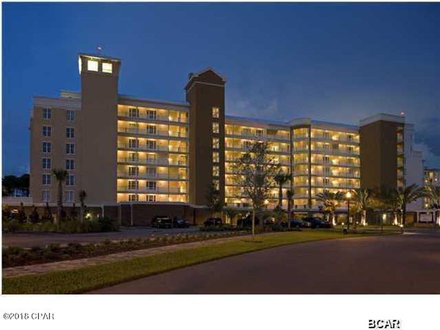 Unit is currently under contract but accepting backup offers. This luxury unit features granite counter tops, tile floors, stainless appliances, crown moldings and a large screened lanai with breath taking views of St Andrews Bay. Bay Point features is a gated community with 24 hour roving security, a full service marina, 2 championship golf courses, 4 restaurants, clay tennis courts, and Serenity Spa and fitness center. The condo features a huge  lagoon pool overlooking the bay and Nicklaus Golf Course. There is a $1,325 per year fee to the master association which pays for roads and security.