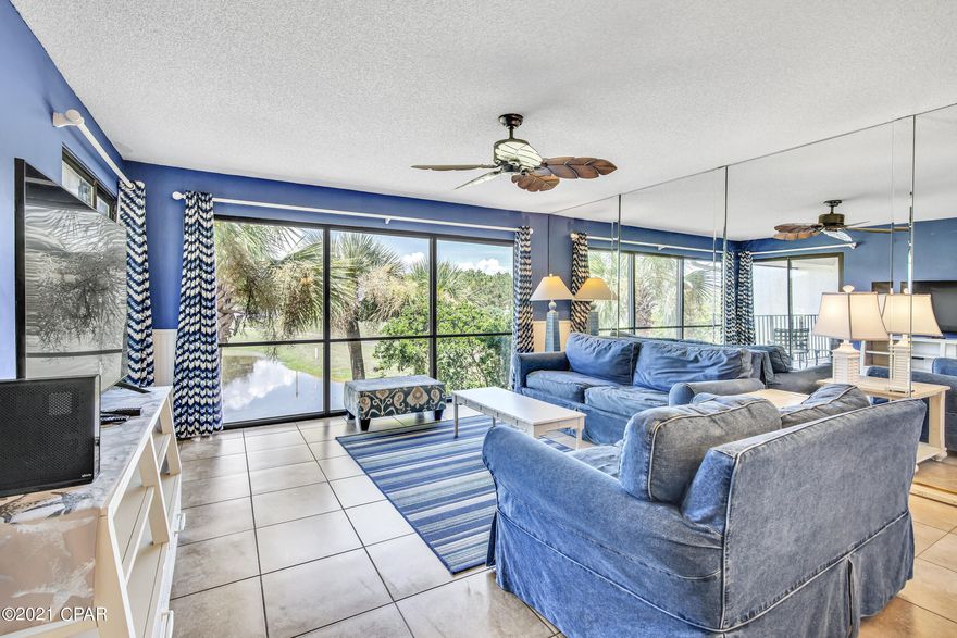 CURRENTLY UNDER CONTRACT, SELLER ACCEPTING BACKUP OFFERS. Nestled in the back corner of the Edgewater Golf Villa, this gorgeous 1BR/2BA unit has recently been heavily upgraded. Enjoy peaceful views of the pond and par 3 from the floor to ceiling windows in the main room and bedroom. This beauty is offered turn-key...fully furnished and ready to rent or enjoy. The amenities at the Edgewater Beach Resort are the best on the beach. Enjoy one of 11 pools, one of which is a huge lagoon style resort pool right on the gulf, a gulf side bar and grill, tennis, golf, spa services, kiddie water area, the beach and MUCH MORE. Make an appointment to see this stunning unit today. HOA Fees of $602.33 per month includes insurance.