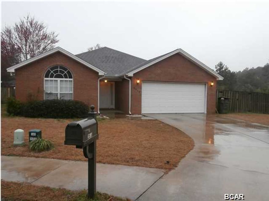 Beautiful 3 bed/2 bath home at the end of a quiet cul-de-sac. Carpet and tile throughout. Electric Fireplace. Dark wood kitchen cabinets. Split Bedroom plan. Master has separate shower and garden tub. Screened in back porch.