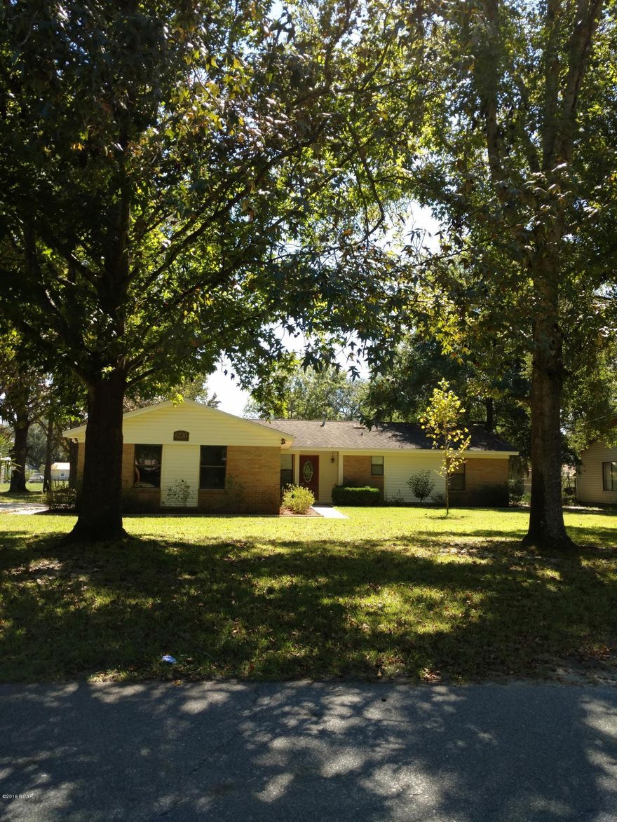 $20,000 PRICE REDUCTION 1/13! Immaculate, Brick, Over Built Home in a wonderful, well kept Callaway neighborhood. Very close to TAFB & shopping. Near boat launch. 16x30 Pole Barn with slab/Power/sewer for your RV w/10 ft. height. Bricked, under roof screened back porch with two doors, spotless Jacuzzi with cover and large area for entertaining.  Brick floor to ceiling fireplace in Vaulted Ceiling Great room open to upgraded and remodeled stainless kitchen. Solid Hickory Cabinets. L Shaped Island w cabinets. Huge Food Pantry. Built-in Desk in kitchen. Beautiful and well maintained tropical landscaping all around. Cross fenced in the back, covered with Jasmine. Double gates to Pole Barn. Separate Workshop/Storage building with electric. 7 year old Architectural Shingle Roof. Oversized garage