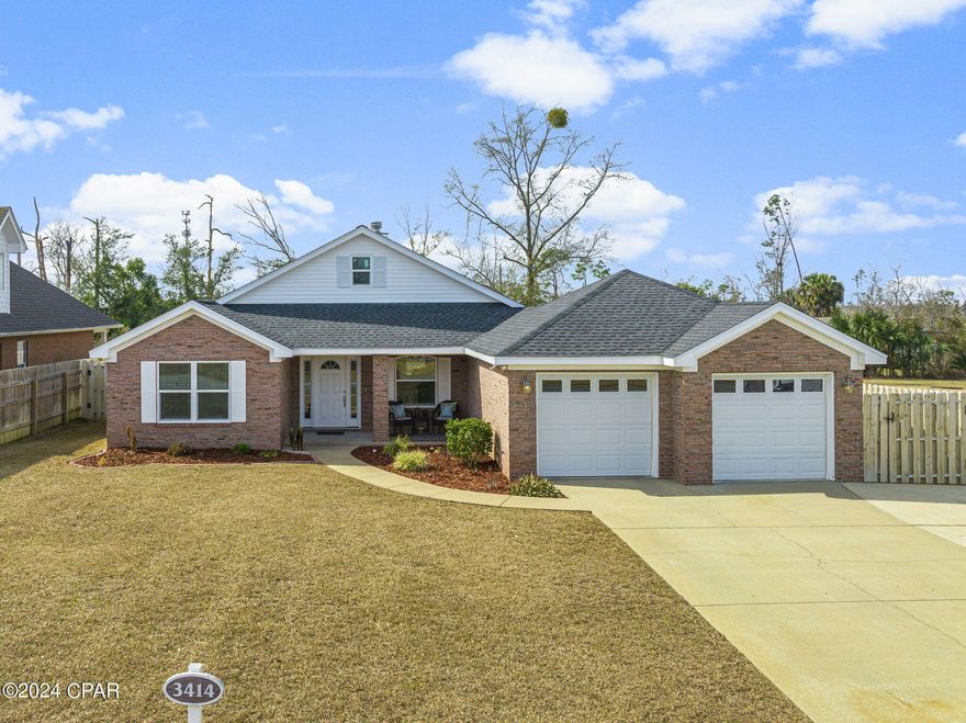 Currently under contract; seller will consider backups. Welcome to your new private haven at 3414 Hillcrest Drive in beautiful Panama City, Florida! This meticulously crafted residence is a testament to luxurious living, offering an unparalleled blend of elegance and comfort on a quiet street with no through traffic.

Nestled in a prime location, this stunning property boasts 3 bedrooms, 2 bathrooms, and a generous living space. As you step inside, be greeted by an open-concept floor plan bathed in natural light, highlighting the details and finishes throughout.

The heart of this home is the chef's kitchen, recently updated with granite countertops, custom cabinetry, and stainless steel appliances. Perfect for entertaining, the kitchen seamlessly flows into the spacious living area with fireplace, as well as two dining areas, one casual and the other more formal, with each offering a natural feel as part of the flow of the home.

Unwind in the opulent master suite, featuring a private oasis with a spa-like ensuite bathroom and a walk-in closet fit for a fashionista. The two additional bedrooms provide ample space for guests or a growing family, each thoughtfully designed with comfort in mind.

Embrace the Florida lifestyle in your very own backyard sanctuary. The expansive patio and backyard create an idyllic setting for outdoor gatherings or simply basking in the sun. Picture yourself sipping your morning coffee as you soak in the breathtaking sunrise or hosting lively BBQs with friends under the starlit sky.

Beyond the property, you'll find you're conveniently located to local shopping and dining whether in Panama City, Lynn Haven, or Callaway, as well as easy access to Tyndall Air Force Base. And discover the charms of Panama City Beach just a stone's throw away. From pristine white-sand beaches to world-class dining and entertainment, every day in this coastal haven is a new adventure.

Convenience is key, and this residence offers a spacious garage and ample parking, ensuring that you have plenty of space for your vehicles and water toys.

With recent increases in real estate activity, now is the time to make 3414 Hillcrest Drive your home. All listing information is believe to be accurate but should be verified by the buyer if important. Don't miss your chance to own a slice of paradise - schedule your private tour today and experience the lifestyle you've been dreaming of!