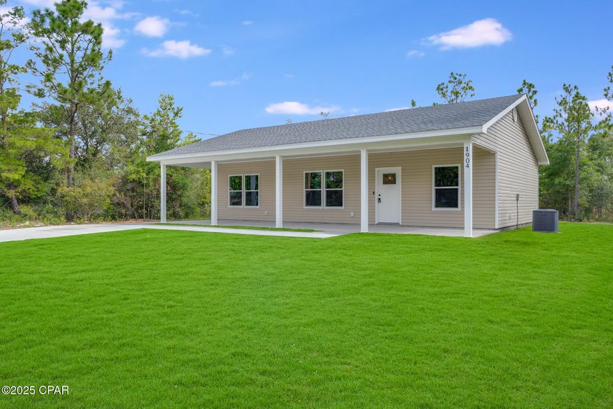 New Construction in Sunny Hills! This beautiful home features an open floor plan with natural light, luxury vinyl plank flooring, and a modern kitchen with white cabinetry, stainless steel appliances, and a breakfast bar. Bedrooms are spacious with stylish baths and large windows throughout. Enjoy the covered front porch, spacious driveway, irrigation system, and a generous yard ready for outdoor living. Move-in ready with quality finishes in a peaceful setting!