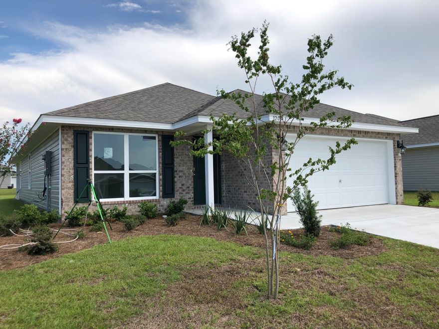 Construction is complete and ready for a quick closing!. The Ocala features traditional 8' ceilings, decorative  interior doors with nickel hardware and vinyl sheet flooring throughout the

common and wet areas of the home. There is a bedroom at the front of the home that looks out to the landscaped front yard. The kitchen is open and airy and

has plenty of cabinetry as well as a pantry. The countertops are durable laminate and the appliances include a stove, microwave and dishwasher. A small hallway just off the breakfast area leads to two bedrooms and a hall bath. There is a laundry area that leads out to the garage. Bedroom 1 has 

has a bath with a linen closet, a large walk-in closet and dual sink vanity with laminate countertops. A Smart home package is included, with Kwikset key-less entry and echo dot device. The master bedroom is just off the large
family room. The family room opens out to the covered back porch, perfect for dining outdoors and
enjoying Summer barbecues Pictures, photographs, floor plans, elevations, features, colors and sizes are approximate for
illustration purposes only and will vary from the homes as built. Home and community information including pricing, included
features, terms, availability and amenities are subject to change and prior sale at any time without notice or obligation. For
Move-In/Completion Estimates: Ready dates are estimates only. Timing of completion of construction and buyer move-in are
subject to contingencies contained in home purchase agreement and governing jurisdictions issuance of a certificate of
occupancy, and may change due to forces majeures and other delays or disruptions outside the reasonable control of D.R.
Horton, Inc