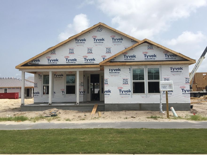 This new Marco plan in SweetBay slated for Fall completion offers expansive single level open living with gorgeous plank flooring. The island kitchen has a large walk-in pantry, under-cabinet lighting highlighting a glass tile backsplash, quartz countertops, and stainless appliances including a gas range! The huge master has a tray ceiling, large closet connected to laundry, dual quartz vanities, and large walk-in tile-to-ceiling shower with frameless glass. There are two secondary bedrooms plus a study or 4th bedroom! New home buyers get Priority Access to University Academy, Florida's #1 K-8 school.