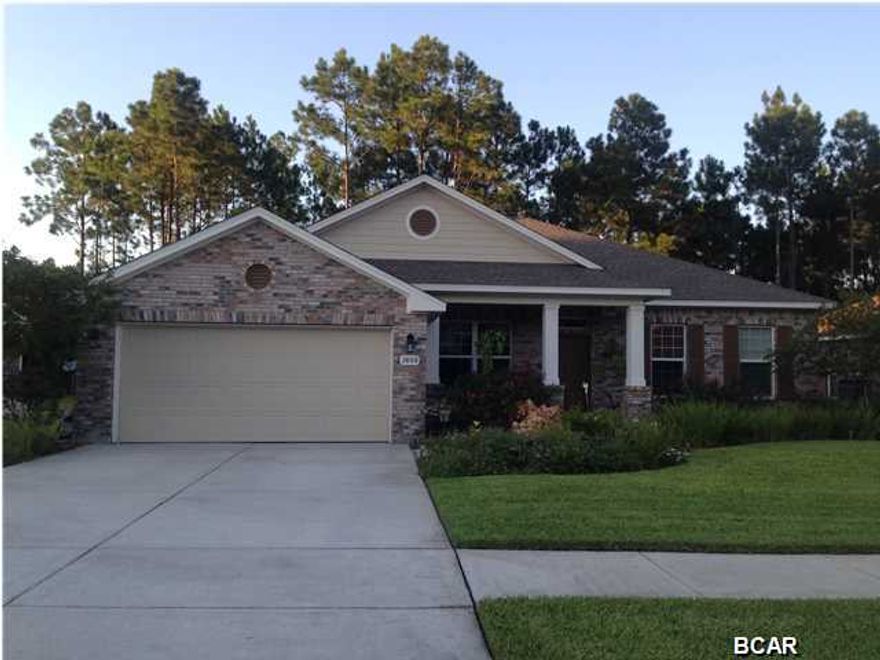 Great location between Tyndall AFB and the Navy base. Hawks Landing is a premiere neighborhood in Bay County with its natural flair, close to shopping and some of the best schools. This is a gorgeous smoke-free house, kept in immaculate condition, ready for your family to make it your home! This home features an open floor plan with a spacious kitchen overlooking the family room and breakfast area. You will appreciate the crown molding, gorgeous granite countertops and large kitchen island. Furthermore, the living room is wired for surround sound. The main bath highlights a gorgeous double vanity, garden tub and separate tile shower and the walk-in closet has plenty of shelving! The backyard has an outdoor shed, is partially wooded with no neighbors backing up to you and has an