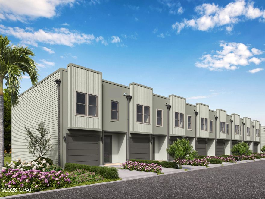 Welcome to Sawgrass Reserve, a charming townhome community featuring beautifully designed residences and a community pool perfect for relaxing and socializing. These modern townhomes showcase stylish exteriors and thoughtfully designed interior finishes, offering 3 bedrooms and 2.5 baths with comfortable, functional living spaces. Ideally located just a 5-minute drive to the beach or an easy golf cart ride or walk to local favorites like North Beach Social, Farm & Fire, and The Bay restaurants. JD Miller dog park is also right down the street. As you enter, you will notice beautiful modern finishes such as quartz countertops, a farm house sink in the kitchen, LVP flooring and white shaker soft close cabinets just to name a few. These units also come with impact windows and doors making these units energy efficient and quiet.

For those needing a longer timeframe, we have finishes that you can choose from to customize your unit. For those needing to get in soon, we will be delivering the first 8 units with an estimated completion date of May this year.

Come experience coastal living at its best at Sawgrass Reserve, where modern comfort meets unbeatable convenience. The HOA covers exterior and wind insurance for added protection and peace of mind.

**Developer is still working on final HOA structure. Final amount TBD**

**Prices, plans, features, and options are subject to change without notice. Additional restrictions may apply. Sq. footages are approximate. Home information including features and available options are subject to change without notice. Artist renderings, photos, colors, features and sizes are for illustration purposes only and will vary from the homes as they are built. Elevations, exterior/interior colors, available upgrades, options, and standard features may vary and may include select options, elevations, and upgrades that require an additional charge.**