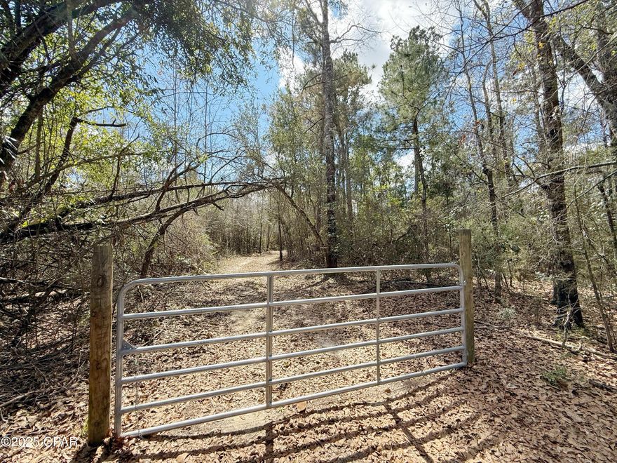 Beautiful wooded retreat just North of Marianna, Florida a short distance off of paved Hwy 73.  This 20 acres is full of potential!  You access the land through a legal easement that is gated.  This shaded lane takes you back into multiple pathways through the property where the current owners are feeding and enjoying the wildlife.  This land is unrestricted making it great for a recreational tract, or homesite for either a site built home or manufactured home.