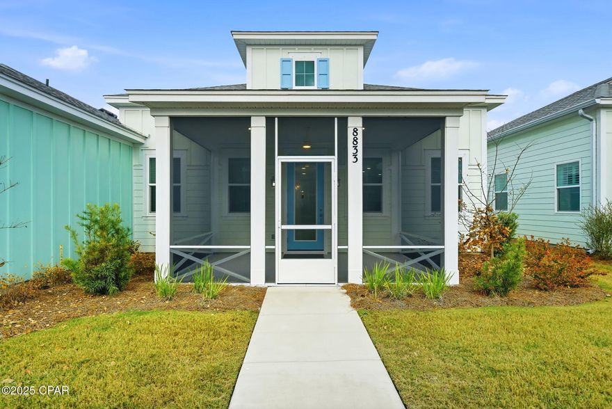 Escape to Your Slice of Paradise in Latitude Margaritaville Watersound!

Nestled in the lively Phase 6BC, just steps from the famous Flip Flop Square—renowned throughout the Margaritaville Watersound Resort Community for its Friday Afternoon Meet & Mingles, consisting of but not limited to casual BBQs, occasional live music, and endless fellowship.

This charming Bamboo Cottage is a mere 1-minute walk (about 282 steps) from the fun and frivolity of Flip Flop Square, putting resort-style excitement at your doorstep.

Enjoy a south-facing lanai with serene views of the landscaped greenway shared by the Cottage Cloisters. Savor vibrant sunrises and sunsets while sipping your favorite beverage in total relaxation.

As the most quaint floor plan in the Conch Cottage Collection, this home offers 1,210 sq ft of living space, a 444 sq ft garage, and a 162 sq ft covered and screened lanai. The primary suite at the front mirrors the lanai's greenway vistas, creating a peaceful retreat.

Standout features include a glass front door, gas range, kitchen cabinets with crown and valence molding, quartz countertops, tile backsplash, laminate wood floors, tile shower walls, bronze fixtures, tile flooring, and upgraded light fixtures.

Latitude Margaritaville is a vibrant 55+ active-adult community delivering true resort-style living with pools, fitness, dining, and more. 

Ready to make your escape to paradise? Schedule your showing today!