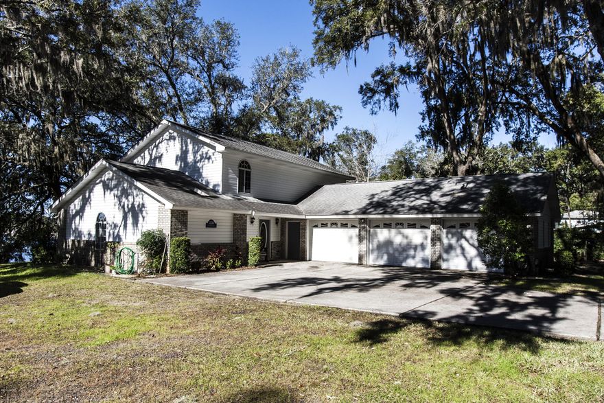 Looking for a waterfront 2 story with the master on the main level? Here it is! This spacious 3 bedroom 2.5 bath home sits on an oversized lot with beautiful shade trees. It features an open floor plan, island kitchen, plenty of cabinet and counter space and breakfast bar. The living areas overlook the gorgeous bay. Plenty of parking in the 3 car garage! Sprinkler system on private well. Very close to Tyndall AFB, schools and shopping.