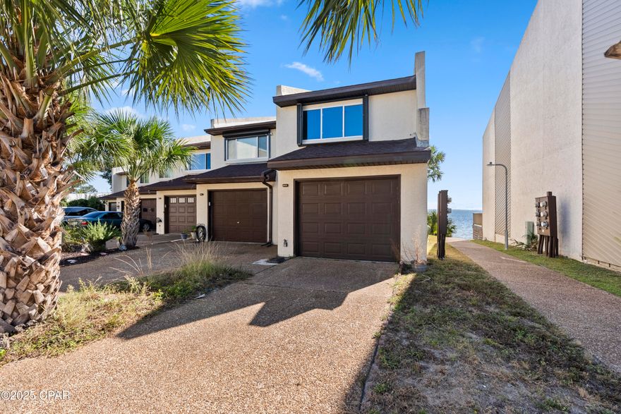 MOVE-IN READY! WATERFRONT END UNIT ON EAST BAY
This 3-bedroom, 2.5-bath property offers 1,163 sq ft of living space and includes a 1-car garage. Beautifully renovated and ready for immediate occupancy! Welcome to Oak Shore Villas, a quiet and private waterfront townhome community on East Bay, just before the bridge to Tyndall Air Force Base.

This updated 2-story end unit sits directly on the water, offering peaceful views and the perfect blend of comfort, style, and location. Just 10 minutes to Tyndall AFB and a short walk to the community's private beach access, waterfront park, and public boat ramp with gazebos.

Enjoy your private waterfront balcony and patio; ideal for relaxing, entertaining, or simply soaking in the view.

Rent: $2,100/month
Deposit: $2,100
Move-in Requirements: First Month's Rent and Security Deposit ($4,200 total)
Included: Trash service, community landscaping
Tenant Responsible: Electric, Water, Internet/TV. No Pets Allowed

Application Info: Offered to qualified applicants. Employment/income verification, background, and credit check required.

Contact a licensed real estate agent today to schedule your showing!