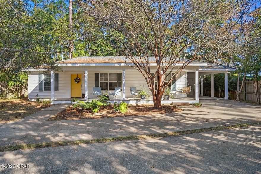Just a short drive from beach and bay, this cute Florida cottage is ideal for enjoying the Santa Rosa Beach lifestyle. Laid out on one level beneath a new shingle roof, this attractive home has an elegant flow of indoor and outdoor living spaces. The deep covered front porch with its timber deck flooring offers a delightful introduction to this three-bed, two-bath, single-family home. The attached carport provides ample parking in the shade. Recent upgrades include a new shingle roof with a lengthy warranty, a replacement water heater and air-conditioning compressor. Tile flooring adds practicality and durability to the open living space and fully equipped kitchen. Newer granite counters in the kitchen and bathrooms add a touch of luxury along with oil-rubbed bronze faucets.