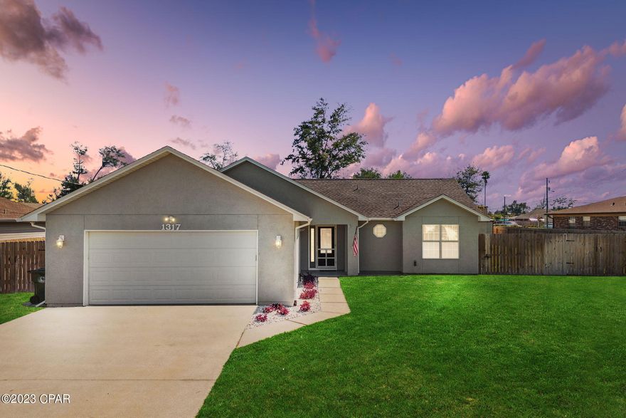 CURRENTLY UNDER CONTRACT, SELLER WILL CONSIDER BACKUP OFFERS 
Are you looking for a super cute home with a beautiful inground pool and large yard located in Lynn Haven, FL? Well, you found it!  Check out this lovely home featuring open area living with a split floorplan, 3 bedrooms, 2 baths, newly updated kitchen with stainless steel appliances! Laminate flooring in the main areas and bedrooms of home and tile in the wet areas. Situated on .34 acres with a privacy fenced backyard, a beautiful inground pool with lots of open patio space, newly painted, and a nice covered patio space off the back of the home, and a nice size shed/storage building that has power! Sellers are offering a $5,000.00 flooring allowance should you want to change what's currently in the home, and are offering a 1 year home warranty! Call your favorite Realtor to schedule your private showing soon! Thank you for considering this lovely home. All information should be verified by buyer or buyer's agent if important.