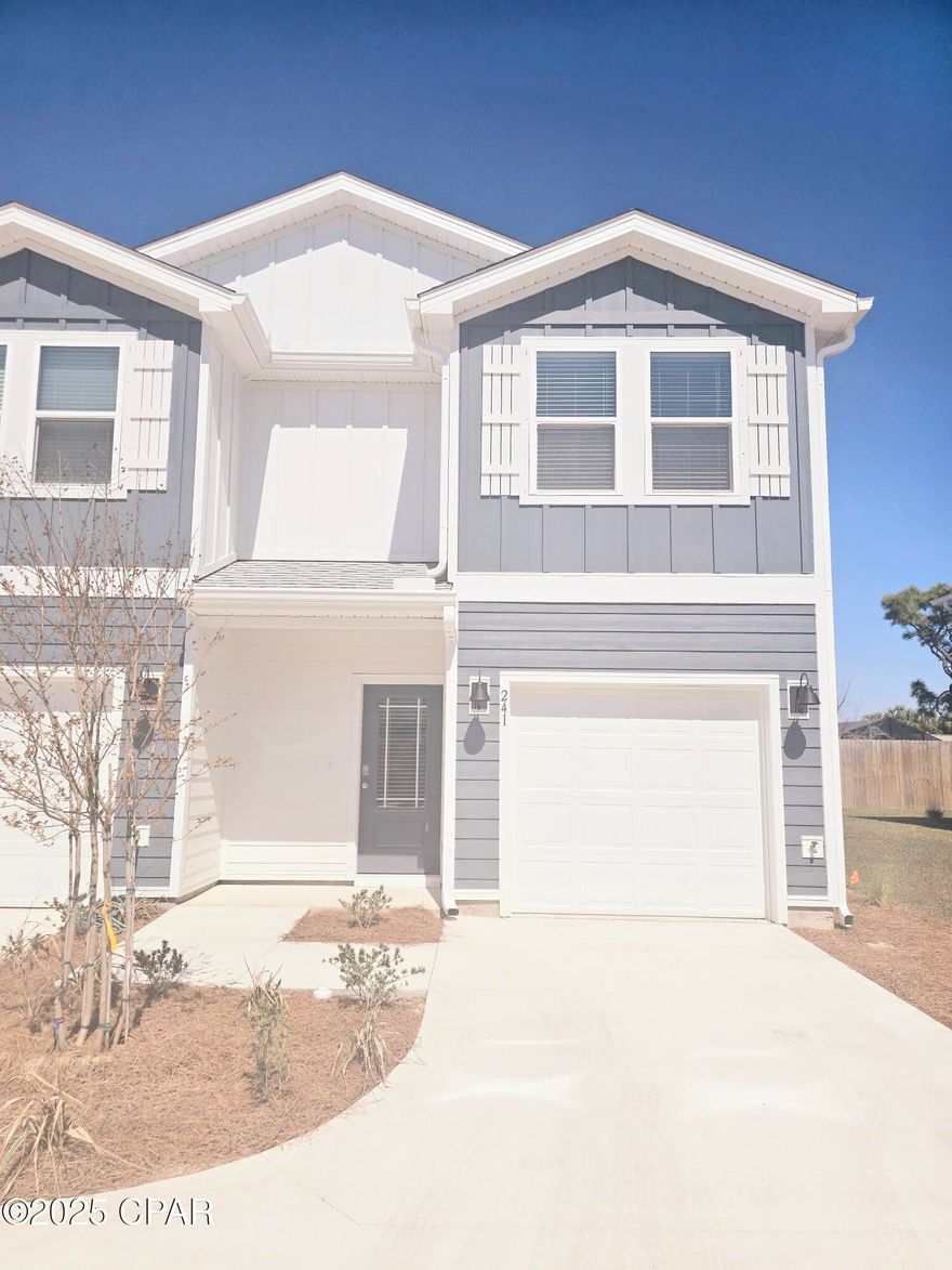 Welcome to Caballeros Estates at Hombre in Stunning Panama City Beach! 🌴🌊

Live the Floridian life in style, just a few minutes from the white sandy beaches 🏖️. This spacious floorplan, The Palm, features 3 bedrooms, 2.5 bathrooms, and a 1-car garage with a widened driveway allowing 2 vehicles to fit side by side 🚗🚗.

All bedrooms are conveniently located on the second floor, leaving the first floor perfect for entertainment and relaxation 🛋️. The stunning kitchen boasts Ivory painted Shaker Style cabinets, granite countertops, a center island with a single basin undermount sink, and Whirlpool kitchen appliances including a stove, microwave, and dishwasher 🍽️.

Prime Location: Just a few minutes from some of the most beautiful beaches in the world 🌊, dining 🍽️, shopping 🛍️, and top attractions 🎢, this townhome is the perfect base for exploring Panama City Beach.

Don't miss your chance to call this exceptional townhome your own. Schedule a viewing today! 📅✨
Welcome to Caballeros Estates at Hombre in Stunning Panama City Beach! 🌴🌊

Live the Floridian life in style, just a few minutes from the white sandy beaches 🏖️. This spacious floorplan, The Palm, features 3 bedrooms, 2.5 bathrooms, and a 1-car garage with a widened driveway allowing 2 vehicles to fit side by side 🚗🚗.

All bedrooms are conveniently located on the second floor, leaving the first floor perfect for entertainment and relaxation 🛋️. The stunning kitchen boasts Ivory painted Shaker Style cabinets, granite countertops, a center island with a single basin undermount sink, and Whirlpool kitchen appliances including a stove, microwave, and dishwasher 🍽️.

Prime Location: Just a few minutes from some of the most beautiful beaches in the world 🌊, dining 🍽️, shopping 🛍️, and top attractions 🎢, this townhome is the perfect base for living, working and playing in and around Panama City Beach.

Don't miss your chance to call this exceptional townhome your own. Schedule a viewing today! 📅✨