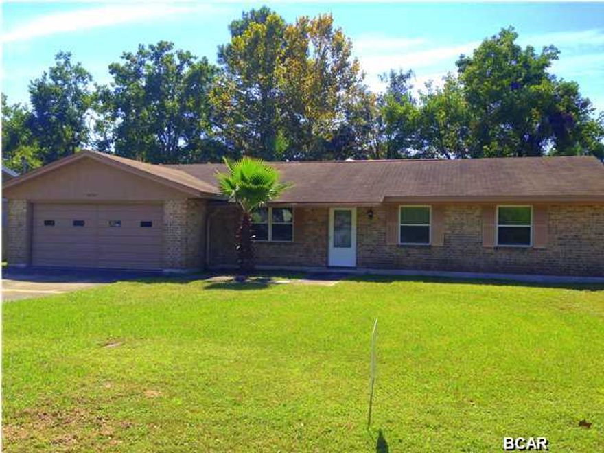 Great family home in a quiet Callaway neighborhood just five minutes from Tyndall AFB, shopping centers, schools and more. This recently updated all brick 3 bedroom, 2 bath home has great floor plan, formal living room, large family room with sliding glass door that opens onto a large fenced in yard, double garage with side entrance. Recent updates include new range/stove, new water heater, new interior and closet doors, new mirrors and light fixtures in the bathroom and a fresh coat of paint throughout the home. Age, Square Footage, and room sizes approx., if important please verify.