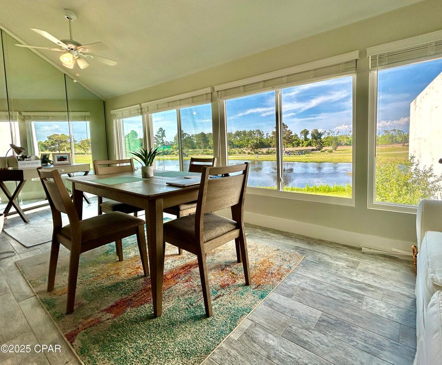 Welcome to your serene retreat in Bay Point, one of the most exclusive gated communities in the area! This beautifully updated 1 BR condo overlooks the peaceful lake along the renowned Jack Nicklaus golf course and sits just across from the new state-of-the-art marina. Enjoy quiet mornings with wildlife views in a secure, 24-hour gated community that feels like a world away.

Inside, you'll find stylish upgrades throughout—including shiplap accents, sliding barn doors, tile plank flooring, and a stunning quartz kitchen island. The kitchen and bath were completely renovated in 2019, featuring a sleek tiled shower and modern finishes. All appliances, including the HVAC and front-load washer/dryer, are less than six years old. This unit comes partially furnished and move-in ready.

Perfect for full-time living, a weekend escape, or a low-maintenance investment in a premier coastal community.