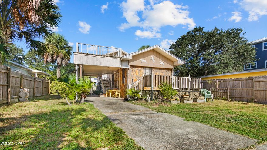 This unique mobile home is waiting for you! Lovingly cared for since 1982 by the same owners. Large deep 50x120 lot. The property is fully furnished with vintage decor, furniture, and appliances. Newer water heater and king sized mattress in the master bedroom. The trailer has 2 bedrooms and the addition in the backside of the trailer has a studio with a kitchenette and full size bathroom. Currently on septic but sewer is nearby on 1st Ave. Take a short one minute walk to public beach access 78. Enjoy the reserved beaches in Laguna with no HOA. Golf Cart friendly community.