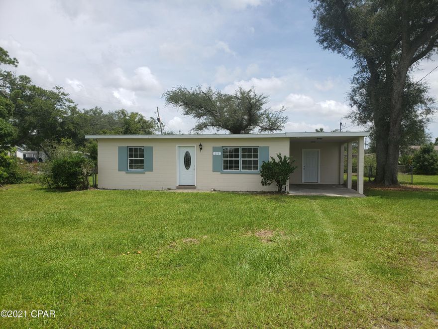 Charming Renovated Florida Cottage will not last long! This block home sits on a large corner lot 0.30 acre and features 2 bedrooms 1 bath  1 attached carport with lots of new such as, cabinets, countertops,flooring, fixtures, doors, HVAC, and etc. Call your Realtor for a showing appointment today!