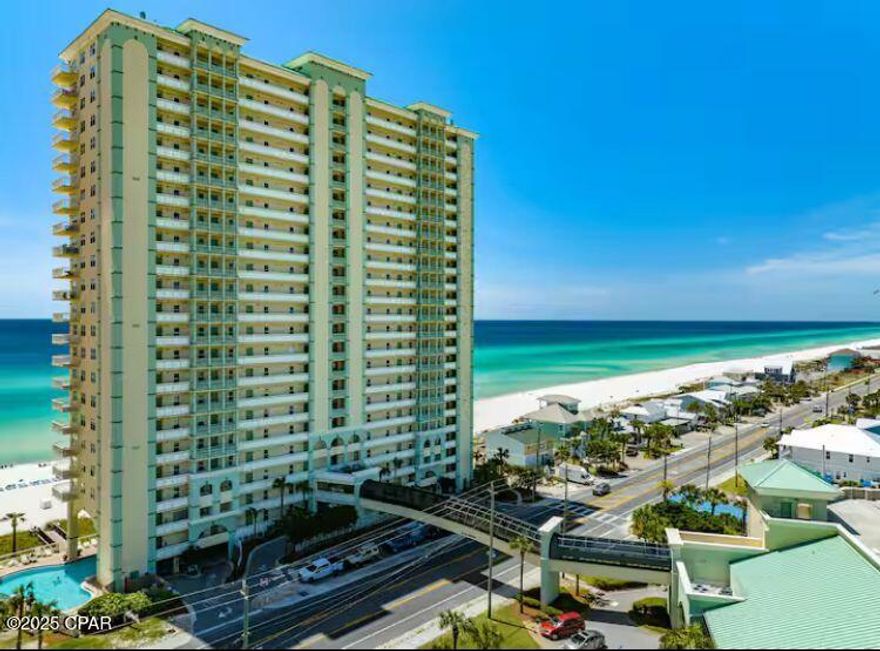 Great buy and Great Investment! Beautiful well maintained gulf front condo in upscale high-rise. Features one large bedroom and bunks in the hallway, with 2 full baths and large balcony. Many amenities including pools. Situated on the west end of Panama City Beach. 5 minutes from Pier Park and 15 minutes from 30A.