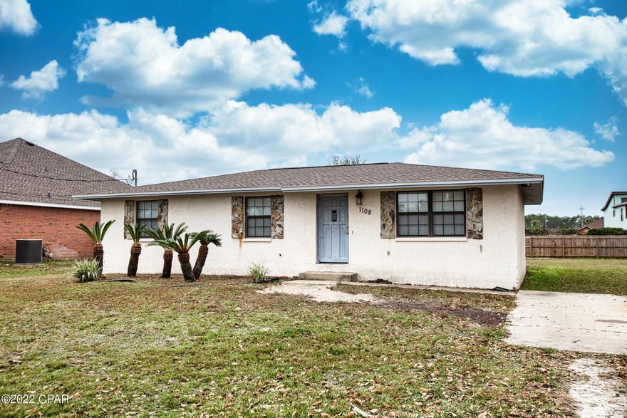 Three bedroom, two bath home is a great starter home for anyone.  Located just west of Highway 77 in Lynn Haven and close to many things to do from Panama City to the Beaches  Call to see today.