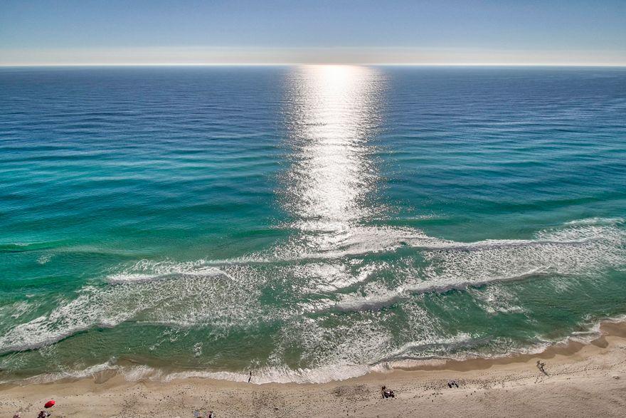 If spectacular views from your beach condo are a MUST HAVE, then unit 2308 is a MUST SEE!!  This unit is a 2 bedroom/2 bath 1593 sq ft ''A'' plan unit which features open living floor plan, Master bedroom with gulf views from the bay window, balcony access, huge master bathroom with walk-in closet, tile and plush carpeting, stainless appliances, fresh decor and much more!  A large storage cage is included with this sale!  Tidewater Beach is a premier resort on the Emerald Coast!  Contact us today to see this beach beauty!